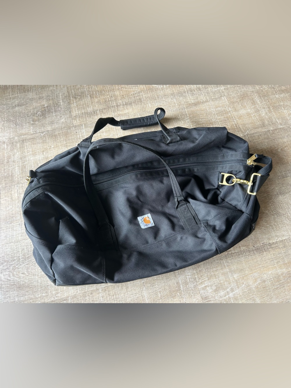 ▶️ Carhartt Legacy 23” Gear Bag Black Duffel Travel Gym Workwear Canvas - Picture 4 of 10